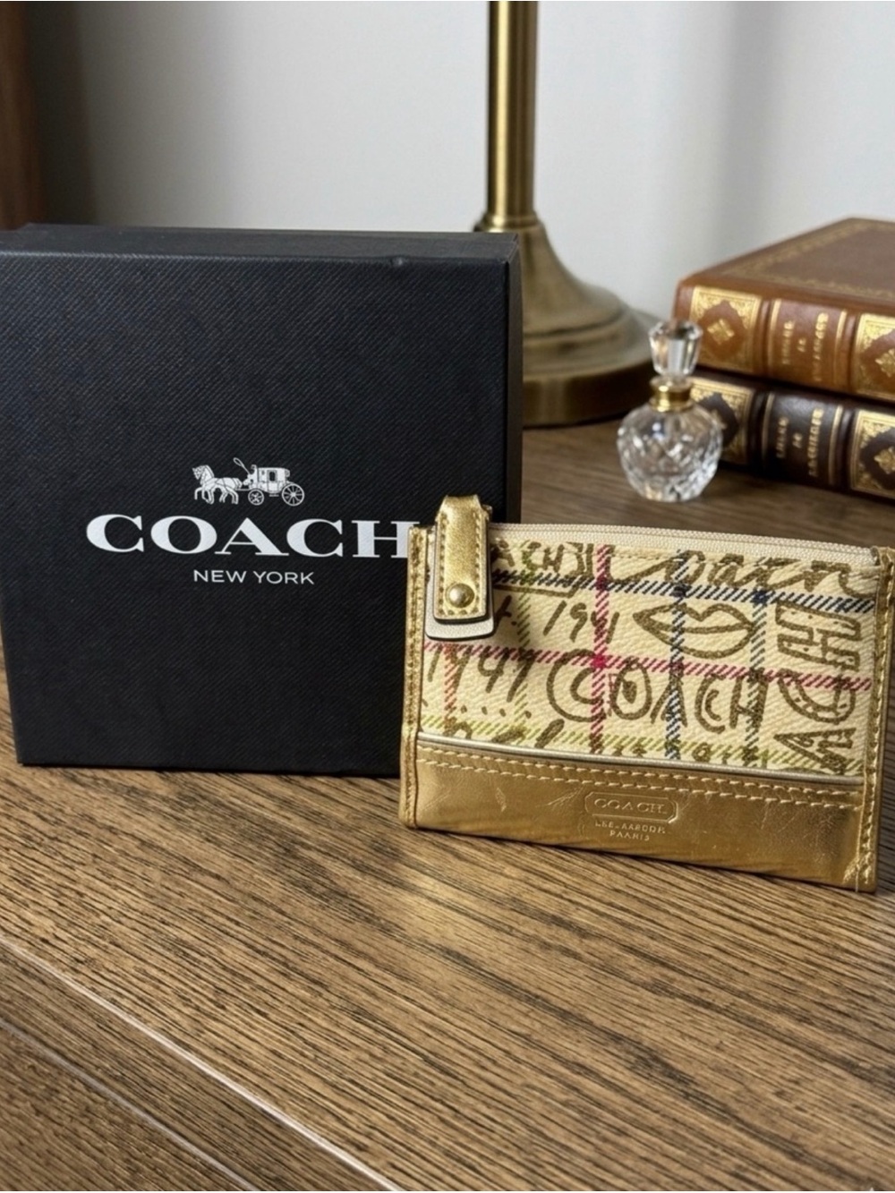 Coach Tattersall Card and Key Holder